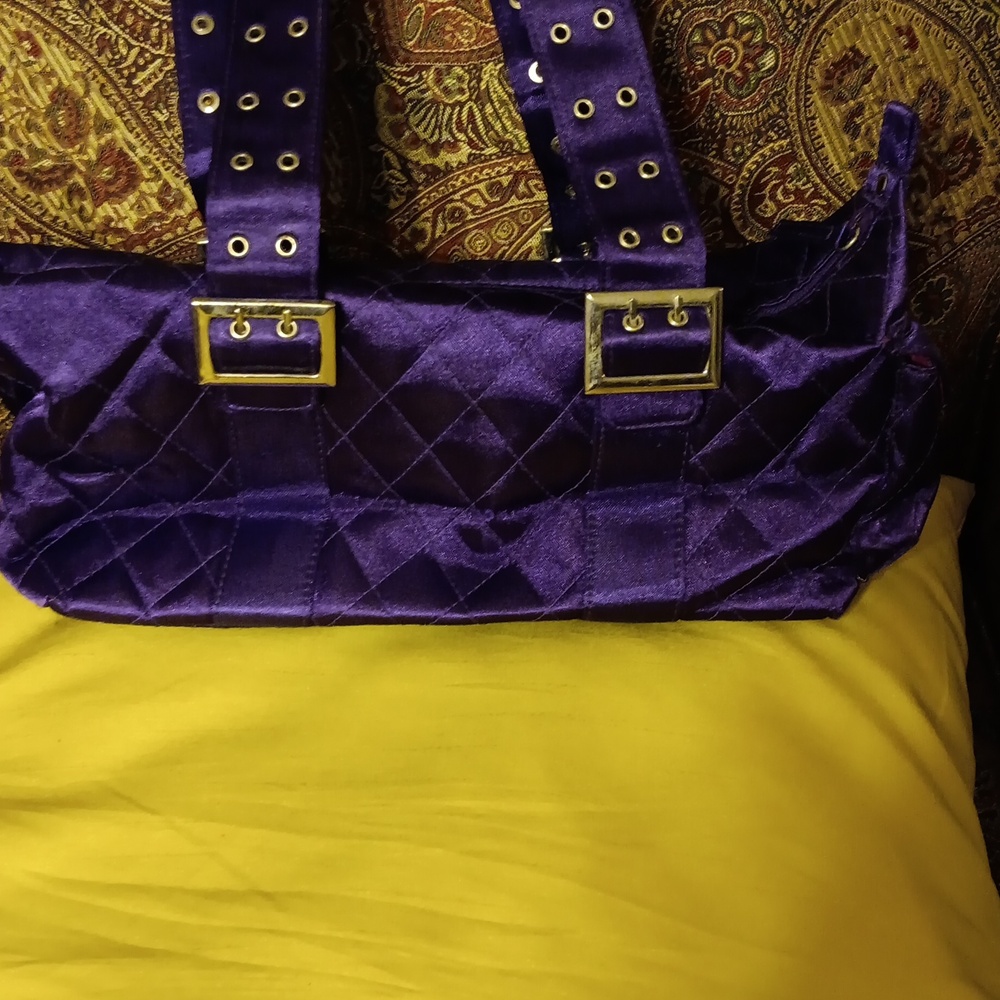 Elegant Purple Quilted Women's Bag